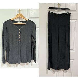 Women's Charcoal Pajama Set